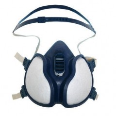Demi-masque 3M qui protège contre les vapeurs organiques et particules. Entretien pas nécessaire. Filtres intégrés.