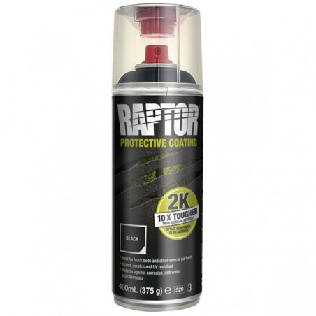 Revêtement de protection RAPTOR NOIR en spray 2K 400 ml  UPOL-RLB/AL