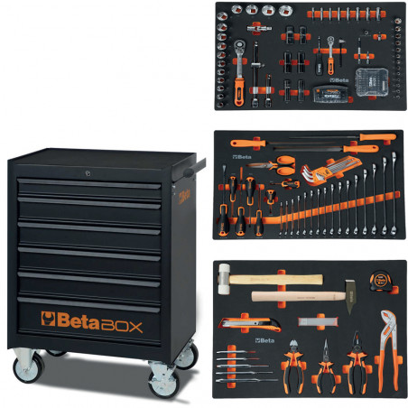 Servante BETA C04BOX + 196 outils + PACK CHIMIE OFFERT