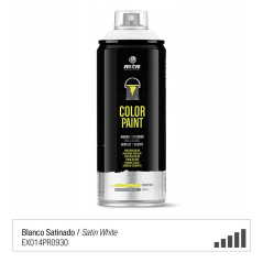 Spray de peinture de couleur RAL 9010 - Blanc Satin - MONTANA PRO