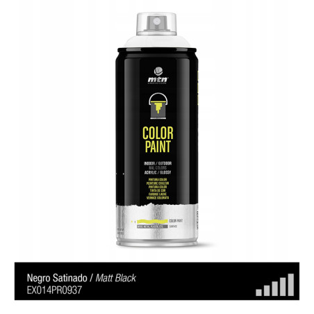 Spray de peinture de couleur RAL 9005 - Noir Satin - MONTANA PRO