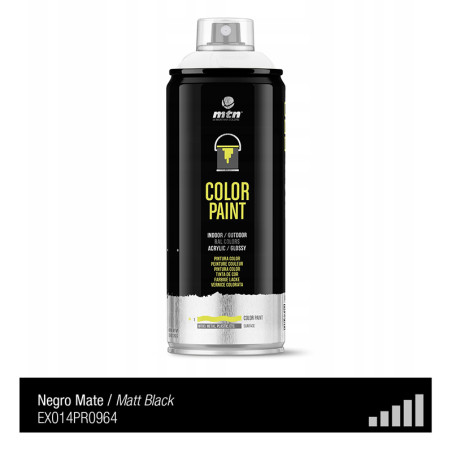 Spray de peinture de couleur RAL 9005 - Noir Mat - MONTANA PRO