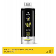 Spray de peinture de couleur RAL 1023 - Jaune Signalisation - MONTANA PRO