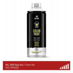 Spray de peinture de couleur RAL 3000 - Rouge Flamme - MONTANA PRO