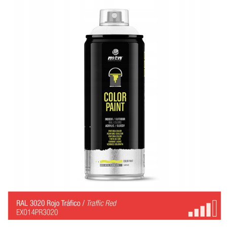 Spray de peinture de couleur RAL 3020 - Rouge Signalisation - MONTANA PRO