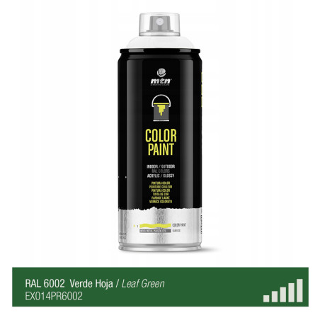 Spray de peinture de couleur RAL 6002 - Vert Feuille - MONTANA PRO