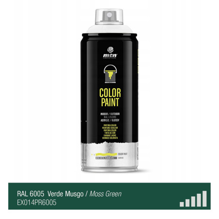 Spray de peinture de couleur RAL 6005 - Vert Mousse - MONTANA PRO