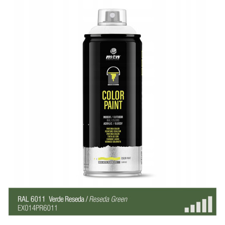 Spray de peinture de couleur RAL 6011 - Vert Réséda - MONTANA PRO