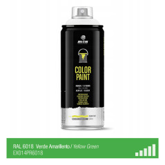Spray de peinture de couleur RAL 6018 - Vert Jaune - MONTANA PRO