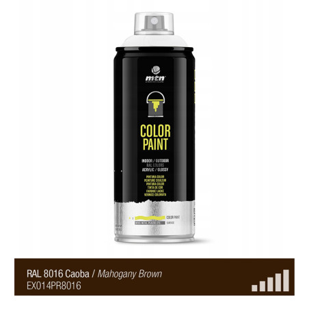 Spray de peinture de couleur RAL 8016 - Brun Acajou - MONTANA PRO