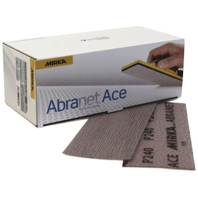 Coupe abrasive 70 x 198 mm velcro - ABRANET ACE pour un ponçage en carrosserie sans poussière.