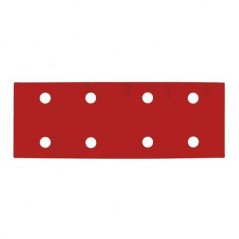 Feuilles abrasives 70 x 198 mm 8 trous. Papier de ponçage très solide avec support pour cale et machine.