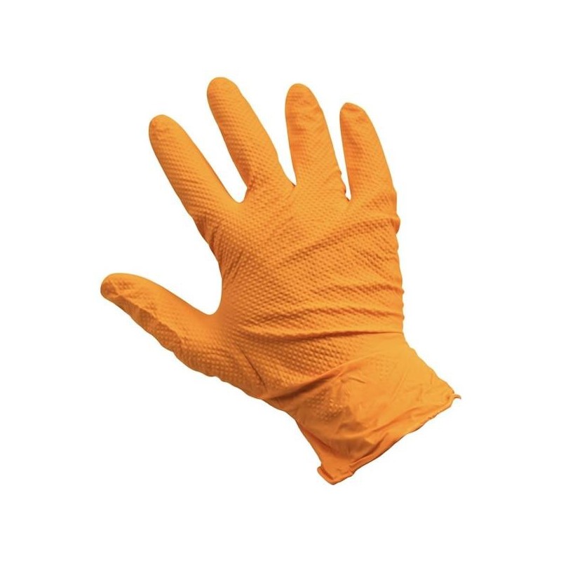 Gants Nitrile ORANGE   S   100 pcs