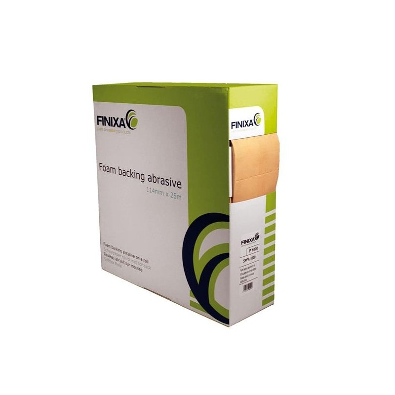 Rouleau abrasif sur mousse 114mm x 25m FINIXA SPFA