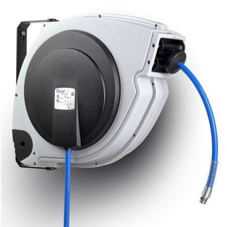 Enrouleur mural air/eau "Roll Extra" longueur 20m avec Slowmotion - Diamètre int. 10mm - MAVEL